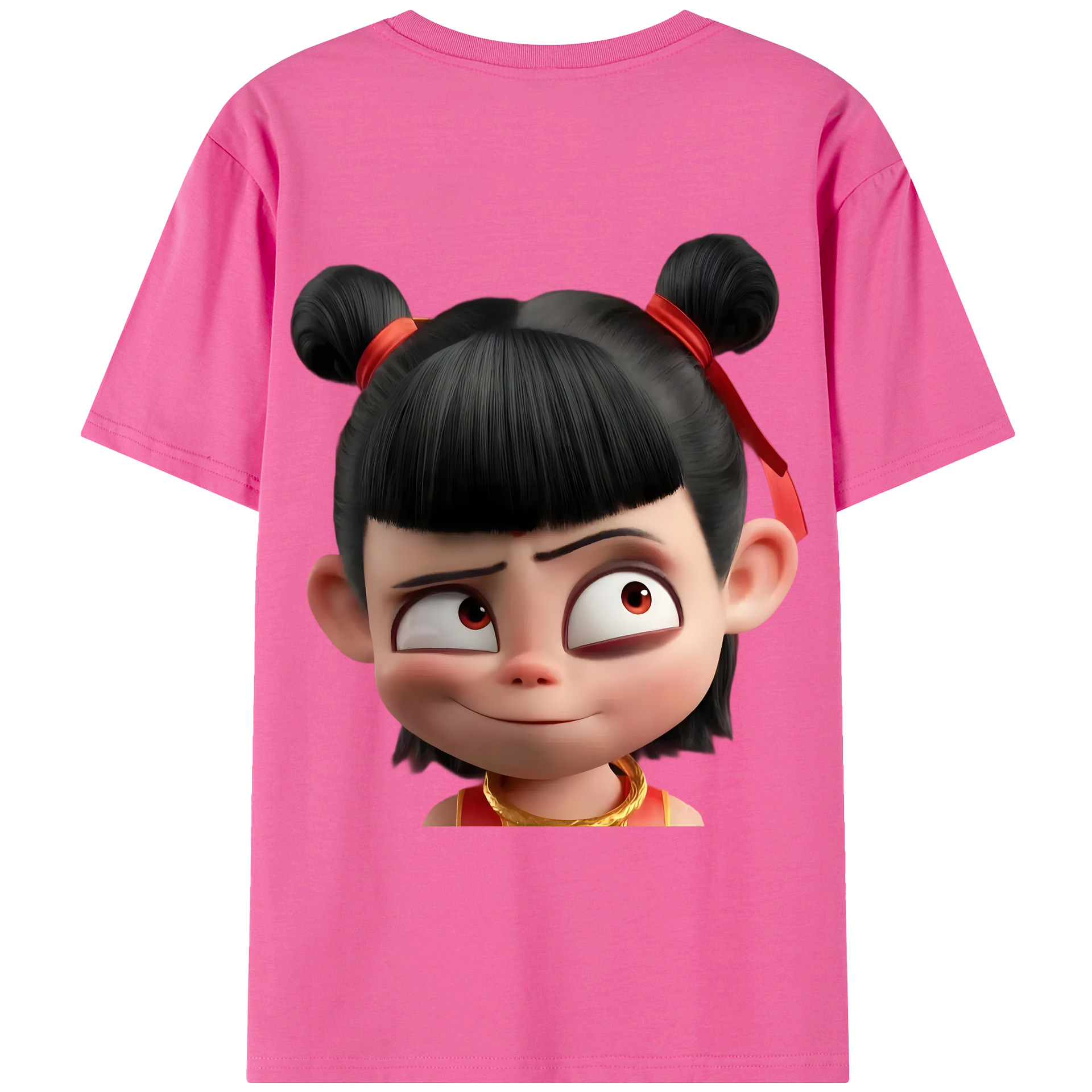 （画像用） Ne Zha 2 ナタ 魔童の大暴れ レディース半袖Tシャツ(バックプリント)